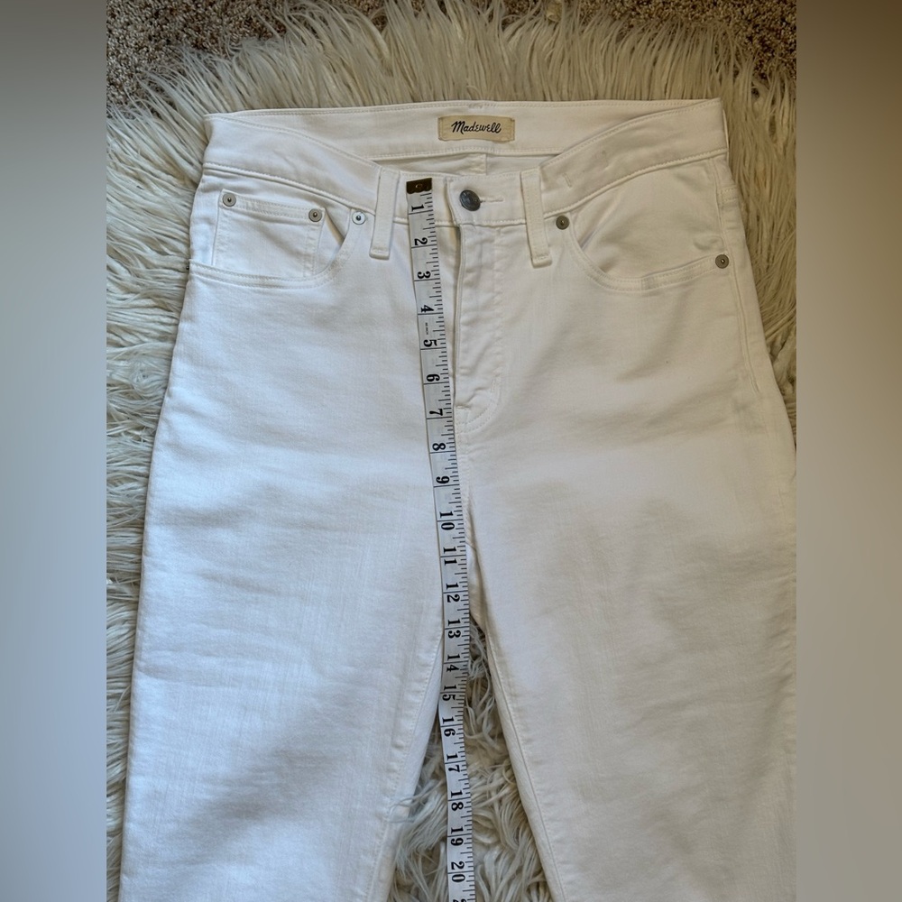 Madewell White Cali Demi Boot Jeans Size 29T EUC - Picture 6 of 9